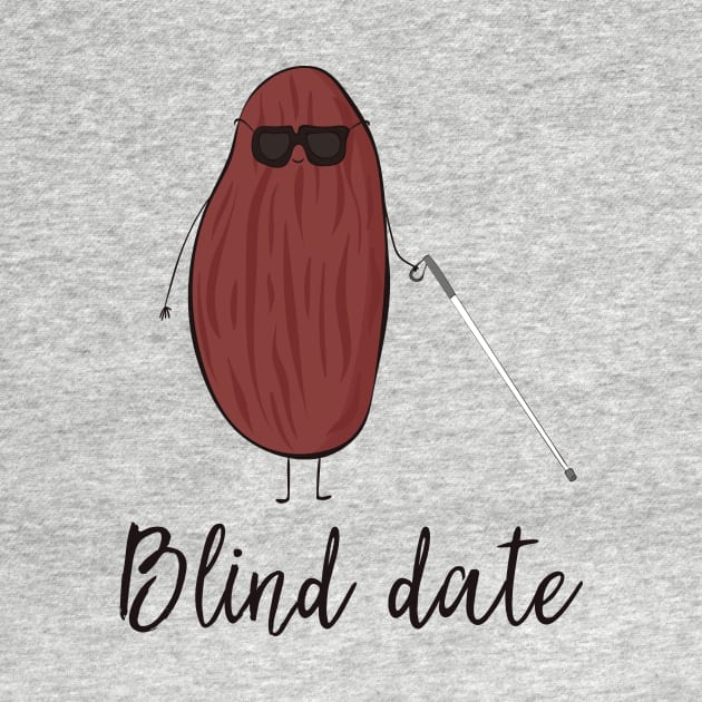 Blind Date Funny Fruit Date with White Cane Design by Dreamy Panda Designs